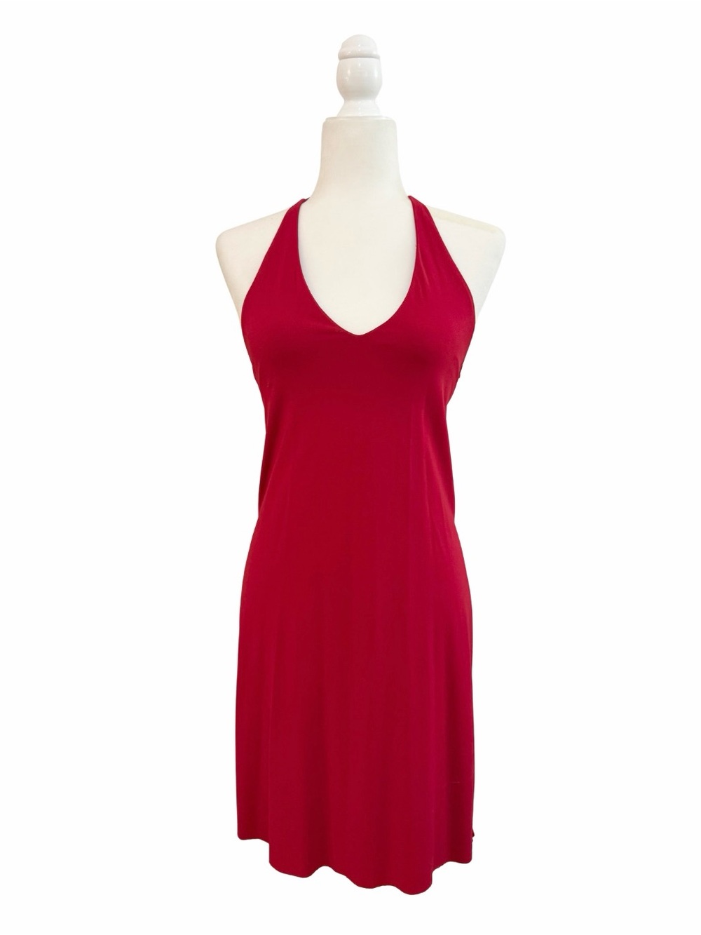 vintage j.crew red halter dress